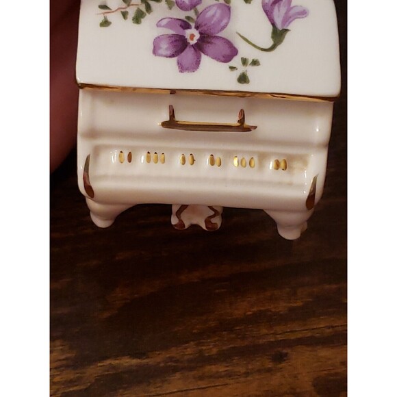 Hammersley Floral Violets Miniature Piano England Fine Bone China Doll House - Picture 7 of 11